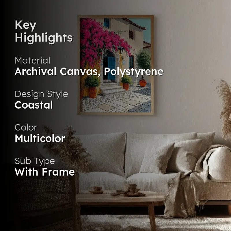 White haven Canvas Wall Painting - Brown Frame media 2