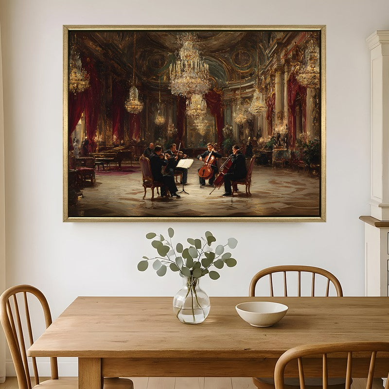 Majestic Quartet Canvas Wall Painting With Frame