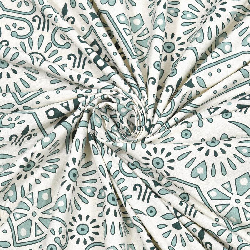 Madhuprerna Printed Cotton Bedsheet (Green) - 160 TC media 5