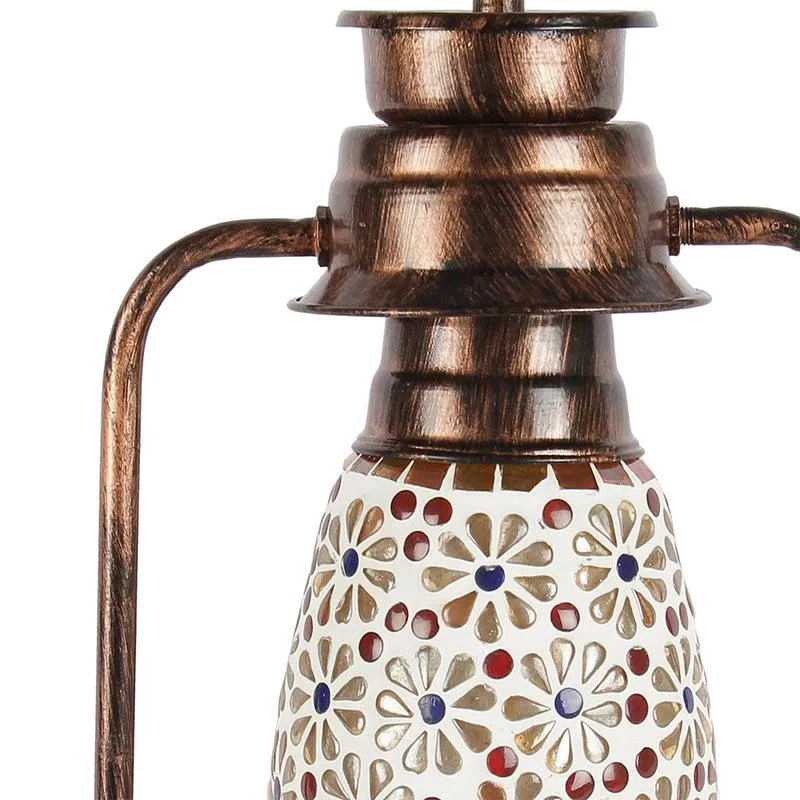 Admya Mosaic Lantern Iron Table Lamp - Multicolor media 3