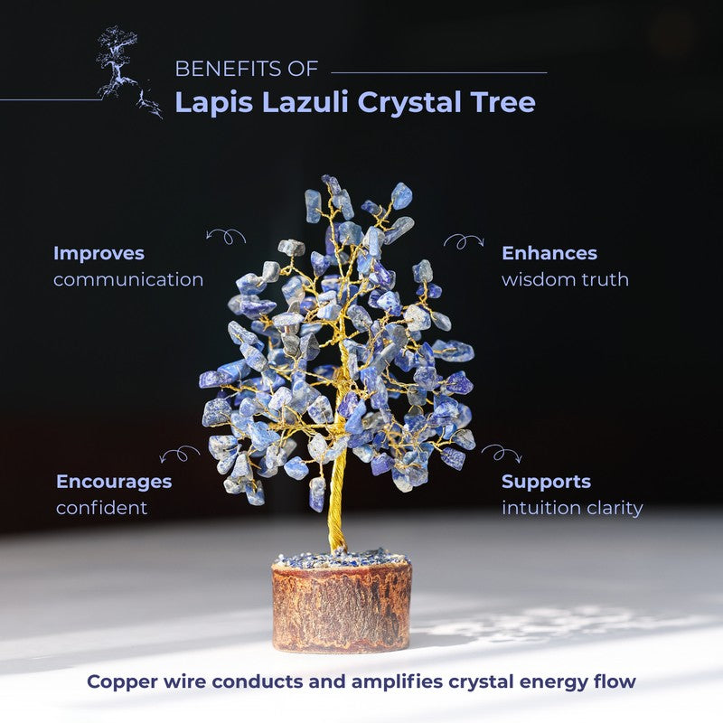 Wisdom Lapis Lazuli Gemstone Tree Decorative Showpiece media 8