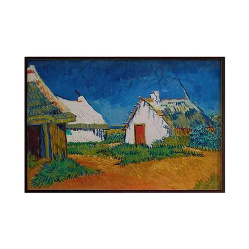 Three White Cottages In Saintes Maries 1888 By Vincent Van Gogh - Black Frame media 6