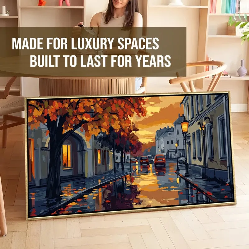 Amberfall Canvas Wall Painting With Frame media 7