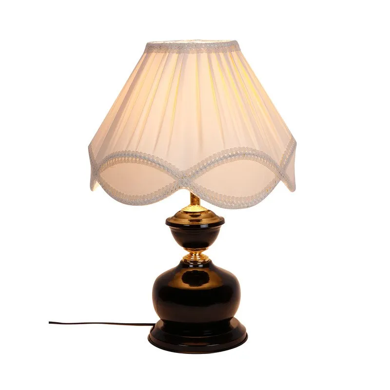 Celastra Cotton Table Lamp With Iron Base - White media 6