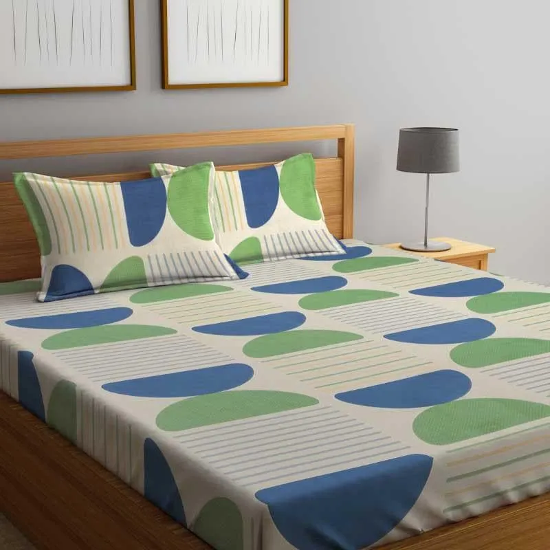 Quirky Patchwork Fitted Microfiber Bedsheet - 300 GSM media 1