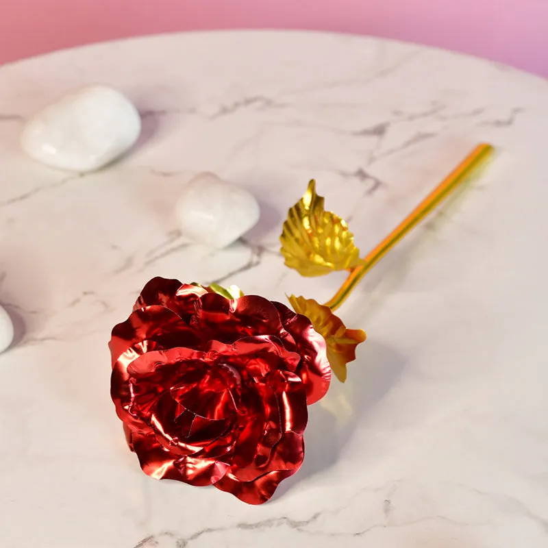 Story Of Rose Resin Showpiece - Red media 1