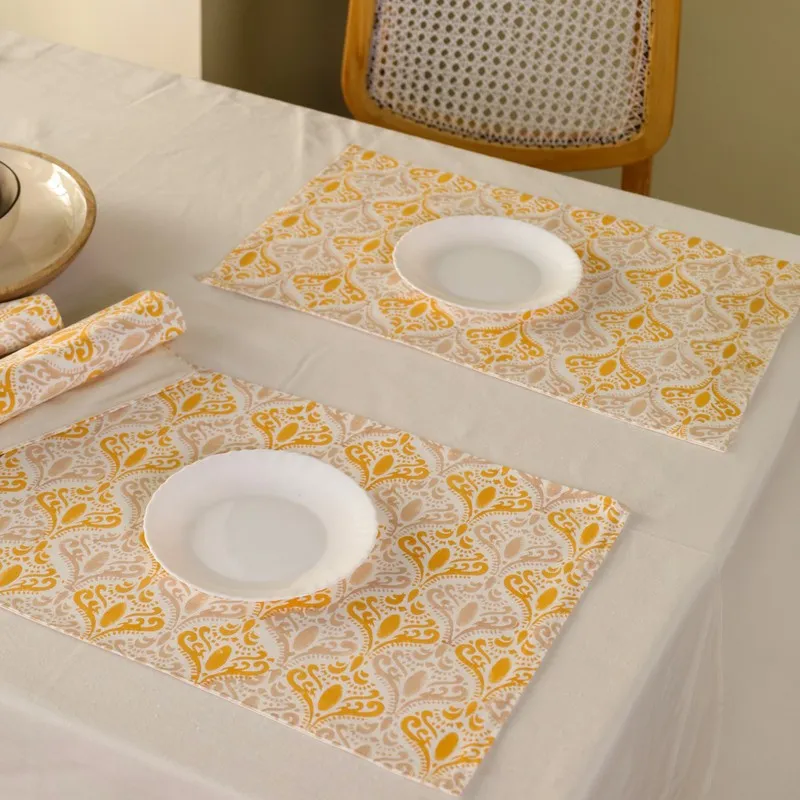 Yellow Prism Weave Canvas Table Mats - Set Of Two media 8