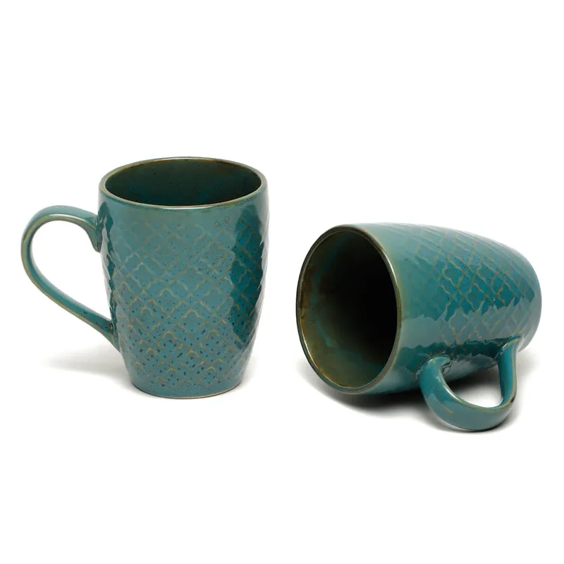 Emerald Ceramic,Stoneware Coffee Mug (370 mL Each) - Set Of Two - 3