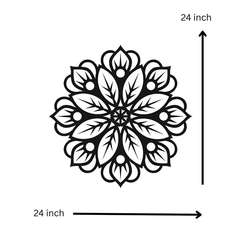 Bloom Mandala Black Iron Wall Accent media 3