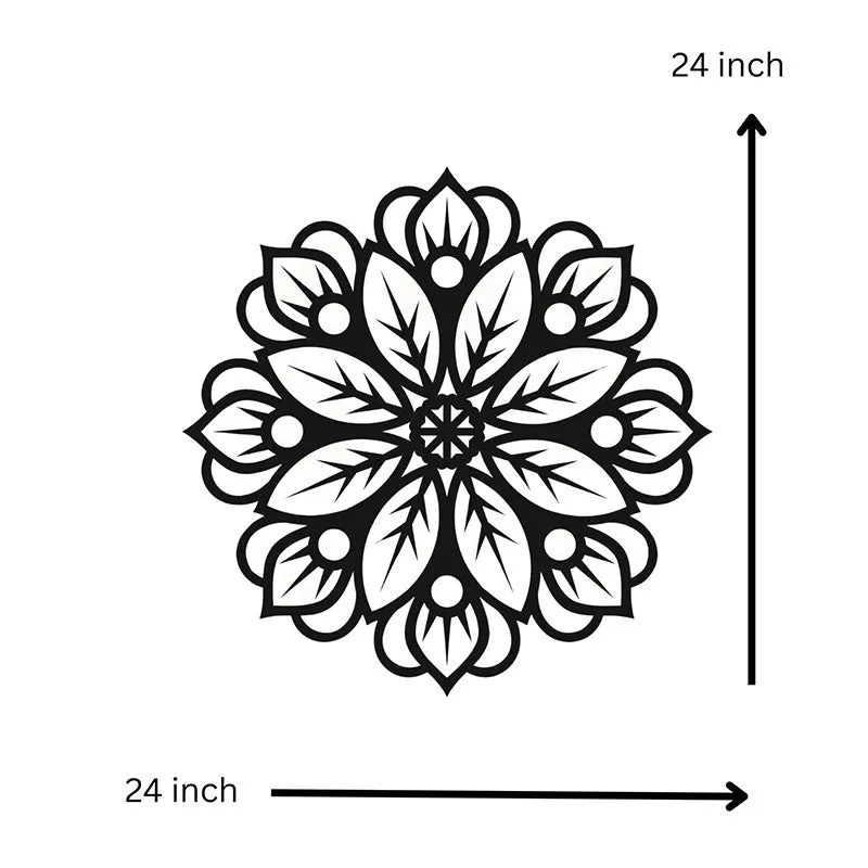 Bloom Mandala Black Iron Wall Accent media 3