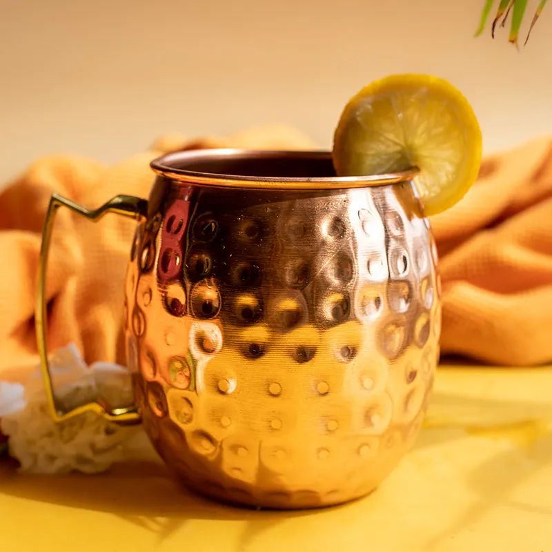 Frost Sip Copper Moscow Mule Drinking Glass (500 mL) - Set Of Two media 3