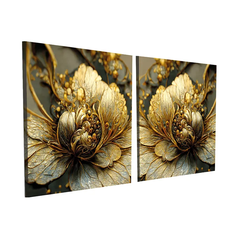 Gilded Nectar Canvas Wall Art - Set Of Two media 4