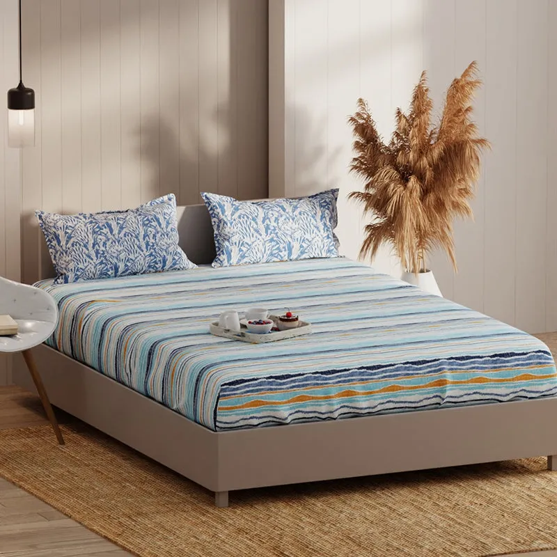 Rime Abstract Microfiber Bedsheet - 135 GSM media 1