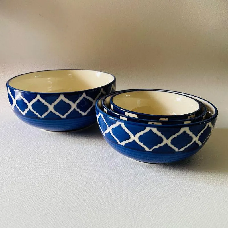 Wilara Flat Bowl (Blue) - Set Of Four media 4