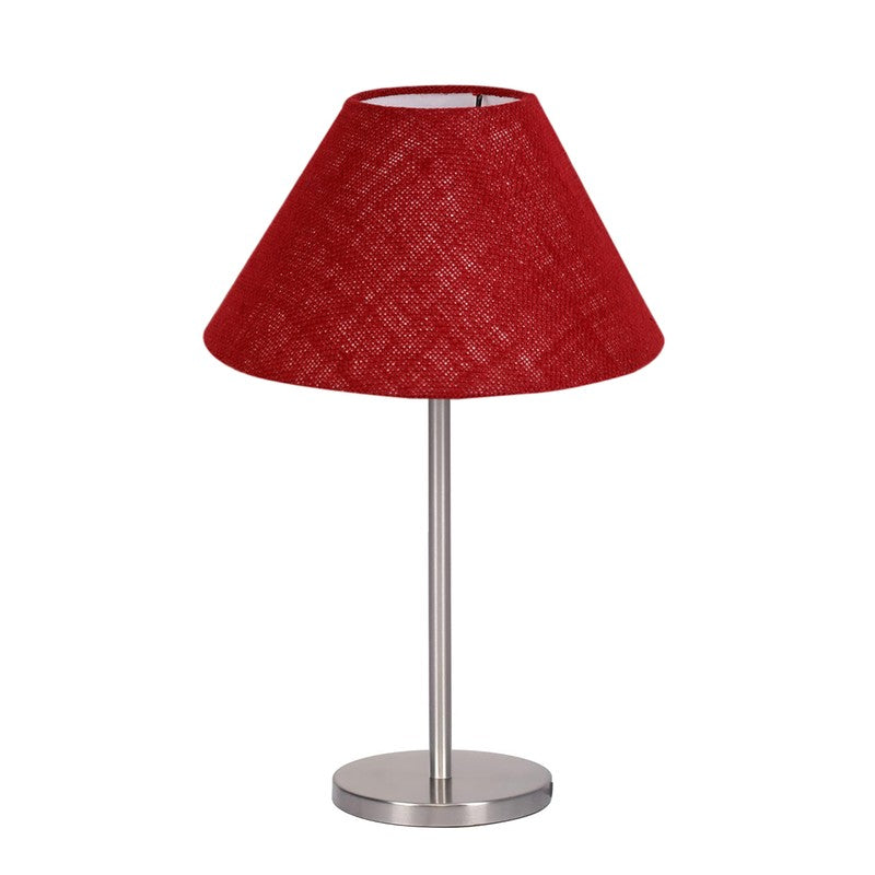 Noctra Luxe Glow Metal Table Lamp - Maroon media 5