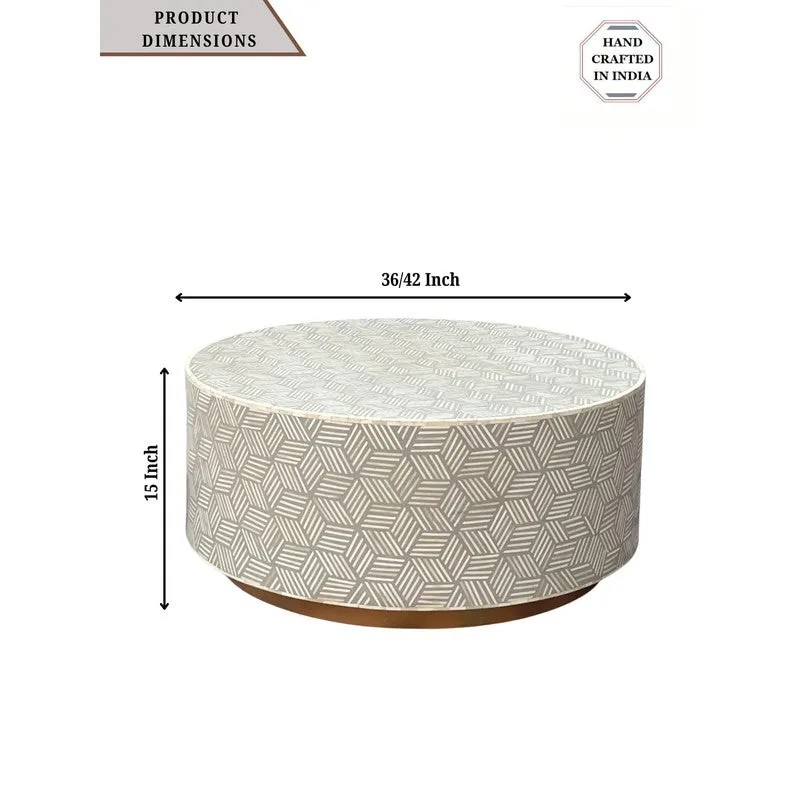 Silva Bone Inlay Center Table - Grey media 8
