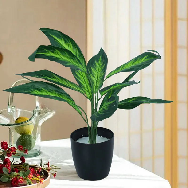 Fernette Artificial Plant With Black Plastic Pot - 1.6 Feet media 2