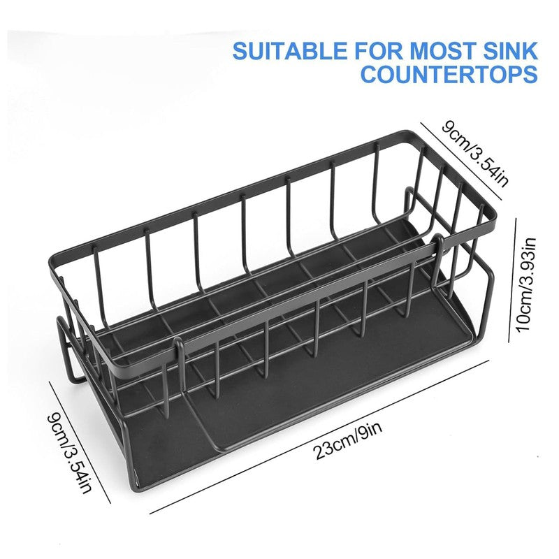Stainless Steel Kitchen & Bathroom Organizer Rack - Black media 8