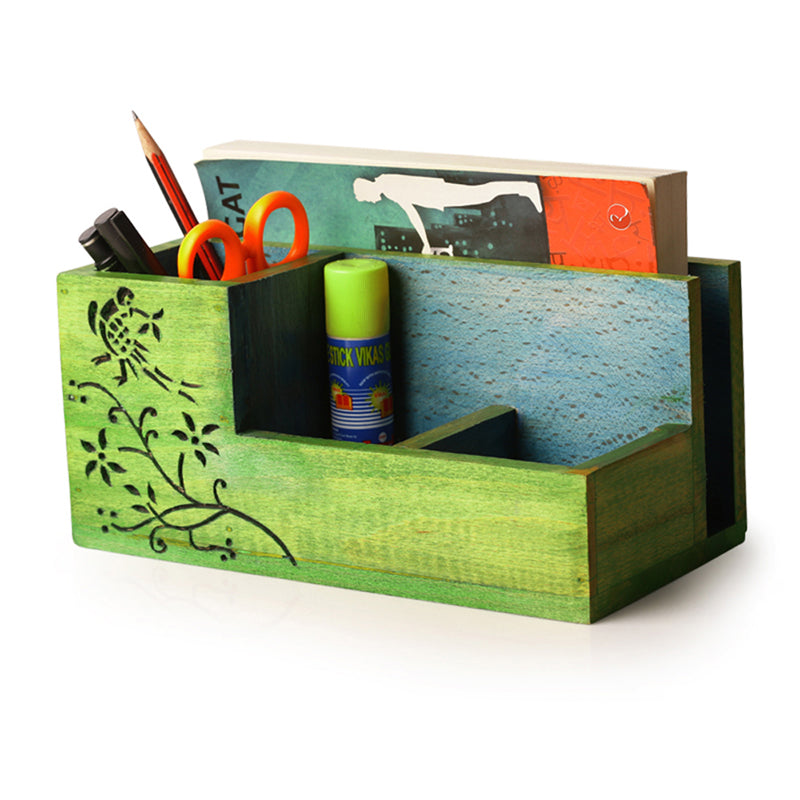 Natura Wooden Table Desk Organizer media 3