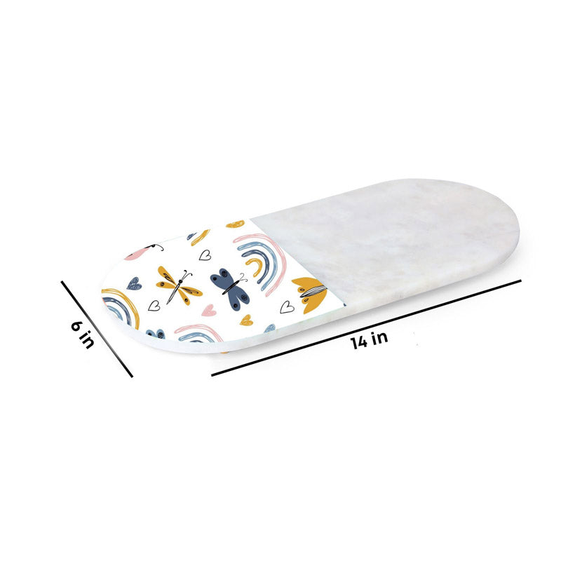 Swish Cheese Printed (Marble,Brass) Marble Platter media 5