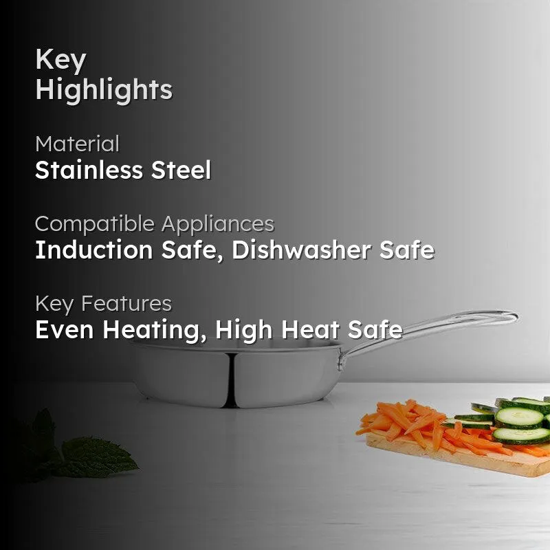 Venko Stainless Steel Frying Pan - 1900 ML media 2