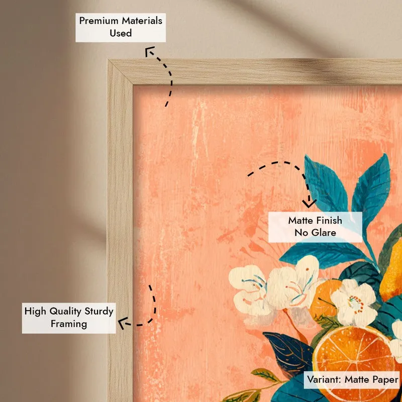 Aurelia Canvas Wall Painting With Brown Frame media 9