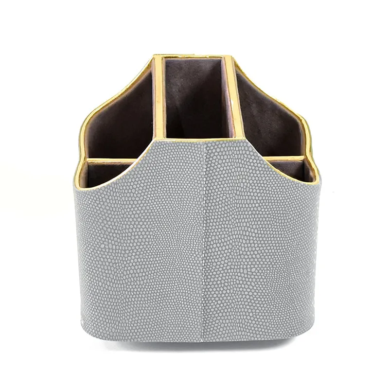 Tisquo Faux Leather Desk Organizer - Grey media 4