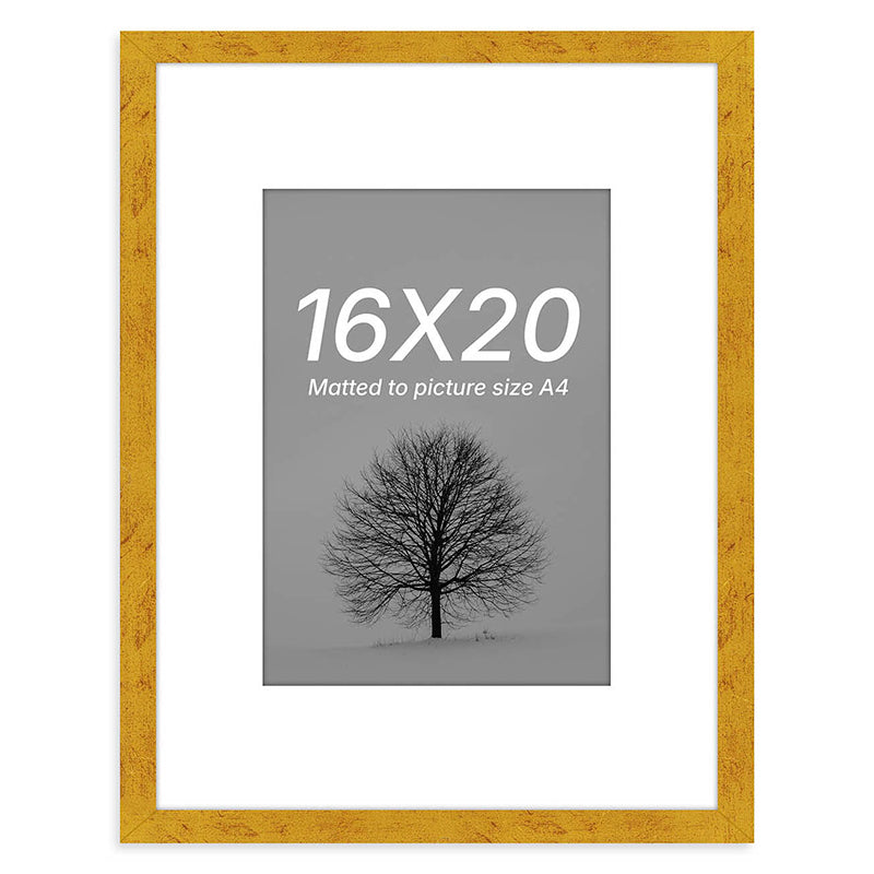 Erato Wooden Photo Frame - Gold media 3