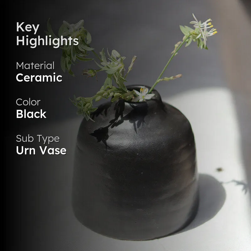 Bruna Ceramic Vase - Black media 2