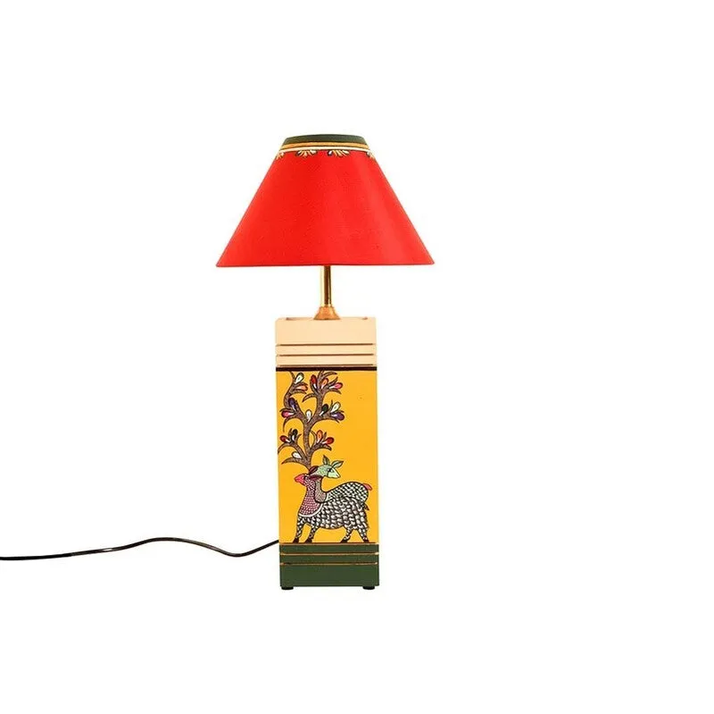 Indubhushan Wooden Table Lamp - Multicolor media 4