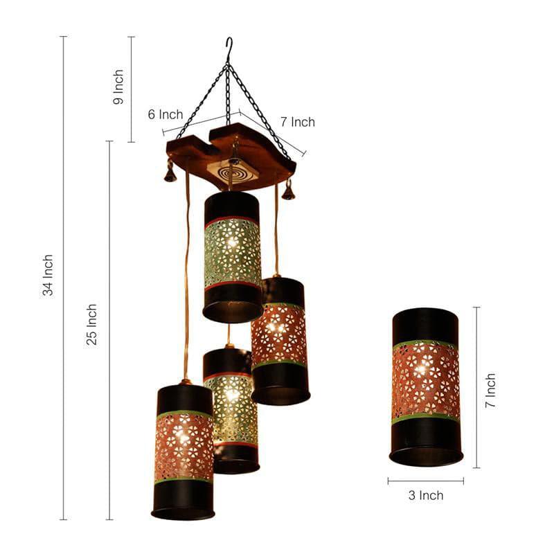 Rewda Cluster Metal Ceiling Lamp - Multicolor media 5