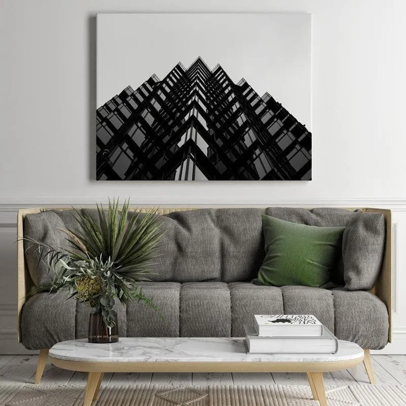 Edgy Skyscraper Canvas Wall Painting - Gallery Wrap media 1