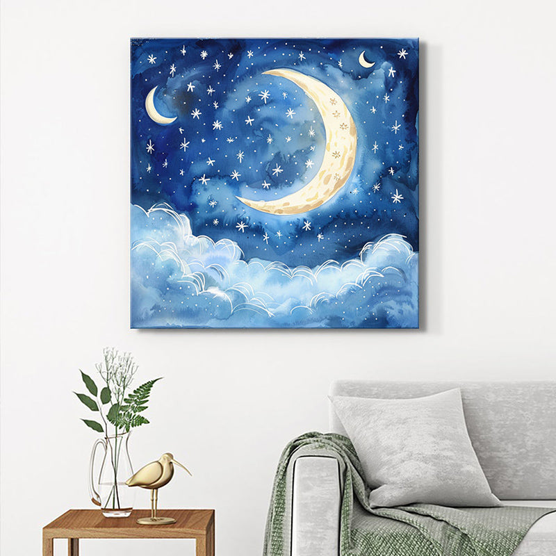 Celestial Moon Wall Painting
