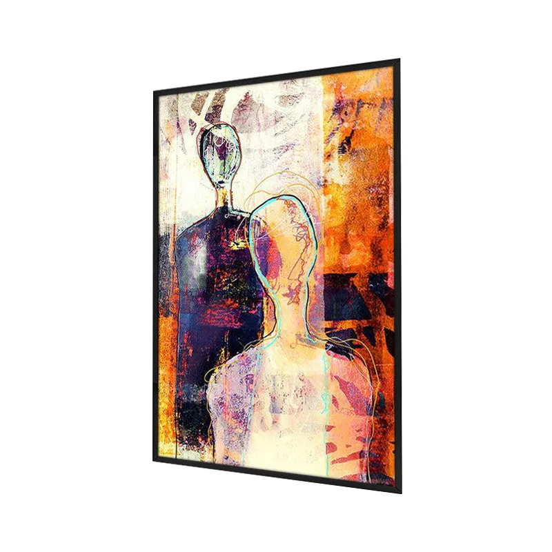 The Duality Of Spirit Abstract Wall Painting With Frame media 3