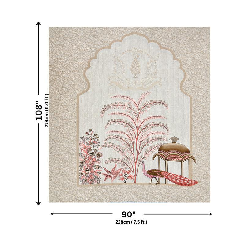 Pushpa Paradise Ethnic Cotton Bedsheet (Beigw) - 140 TC media 6