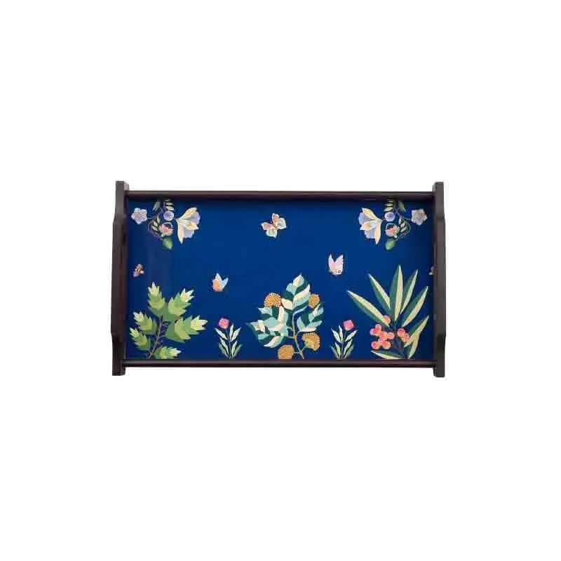Vibrant Bliss Blue Wooden Tray media 4