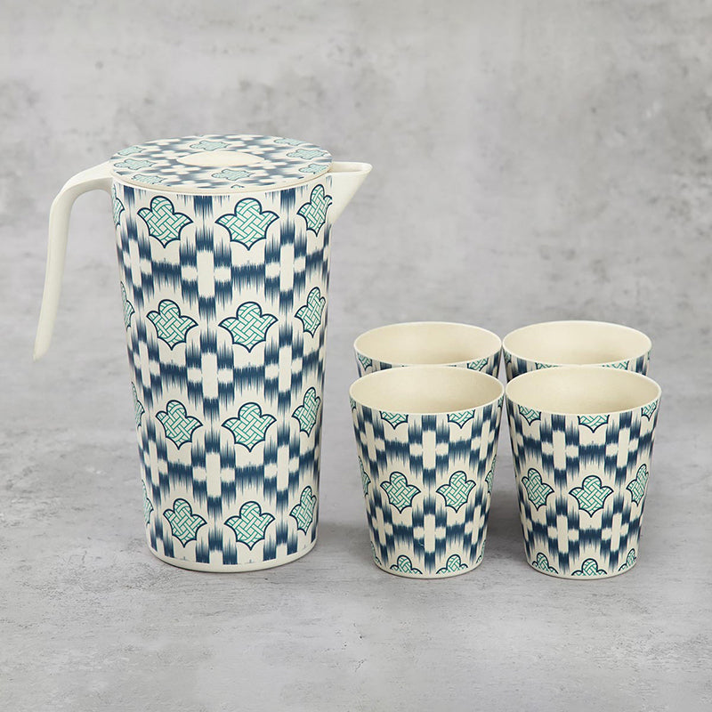 India Circus Amaranth Jug & Glass Set (1500 mL/350 mL) - Five Piece Set media 3