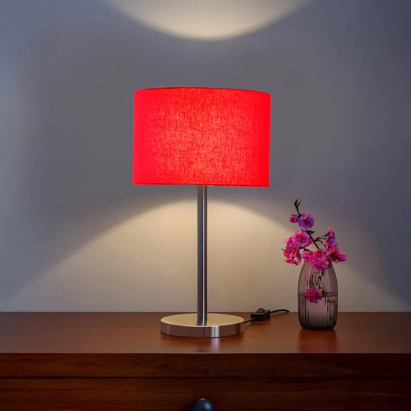Noctra Zyra Glow Metal Table Lamp - Red media 1