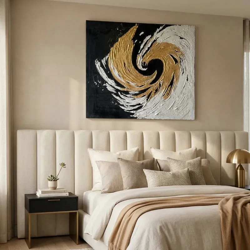 Whisper Lines Handmade Canvas Wall Painting media 10