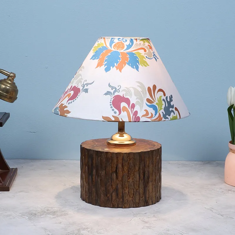 Nordlys Trunk Printed Mango Wood Table Lamp - Multicolor media 4