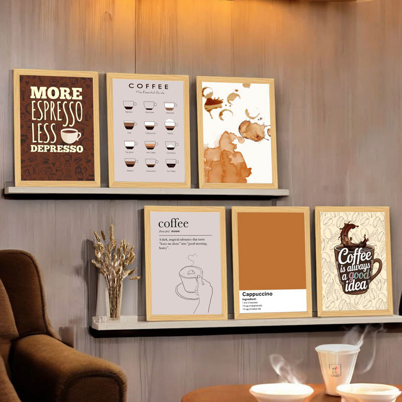 Espresso Wall Art - Set Of Six