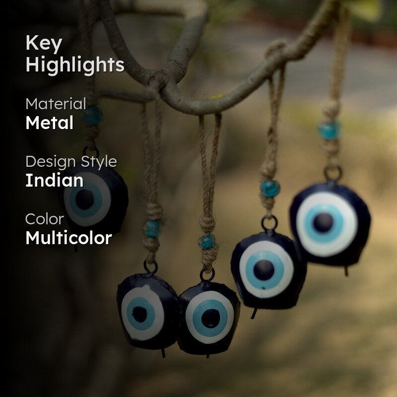 Evel Eye Decorative Hanging Bell - Set Of Five media 2