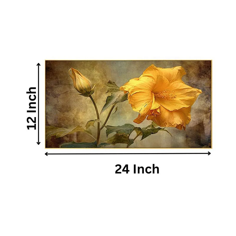 Shining Hibiscus Floral Canvas Wall Painting media 6