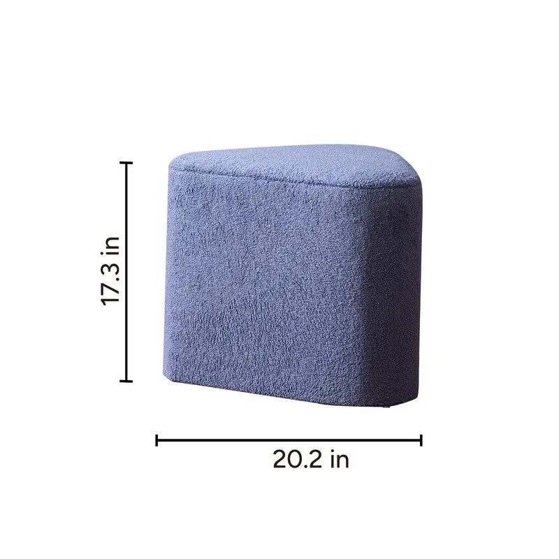 Plush Seat Pouffe (Blue) - Set Of Two media 9
