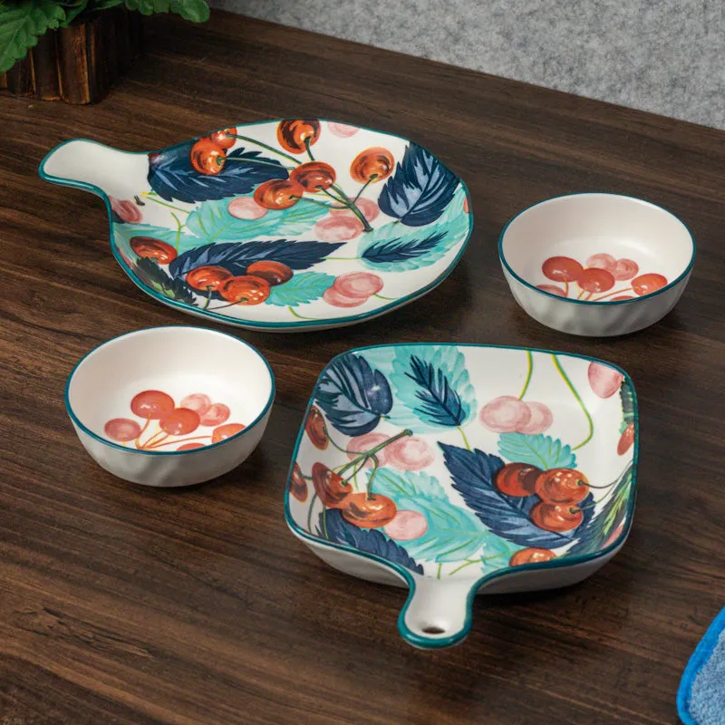 Mini Bloom Porcelain Platter - Four Piece Set - 7