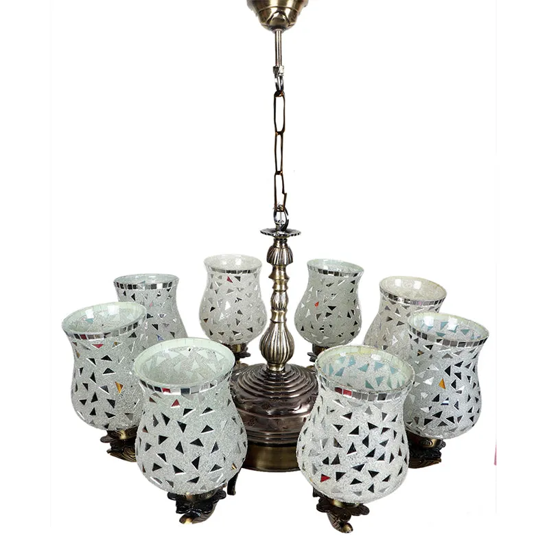 Asta Vilona Mosaic Golden Antique Ceiling Lamp media 3