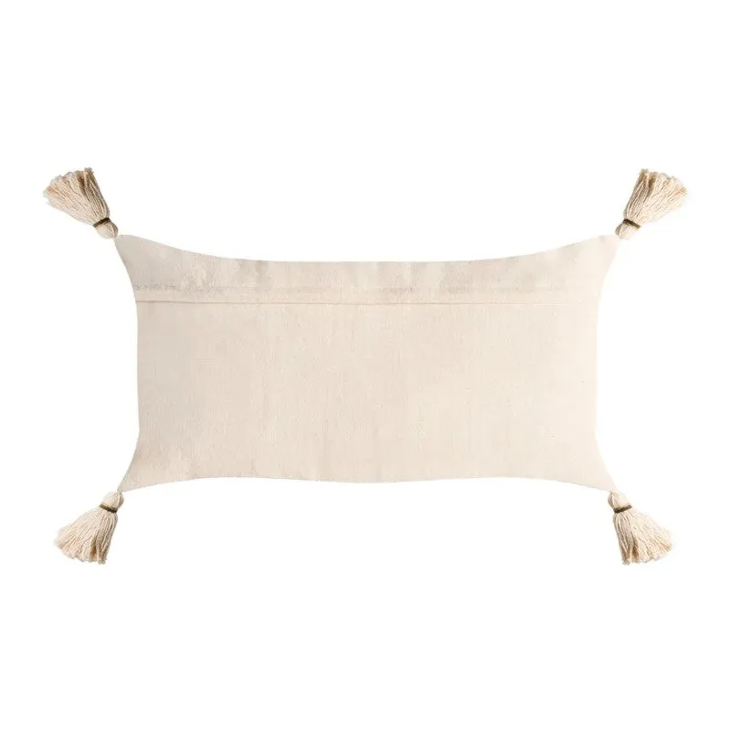 Thread Bloom Embroidered Cotton Cushion Cover (Green) - Set of Two - 6