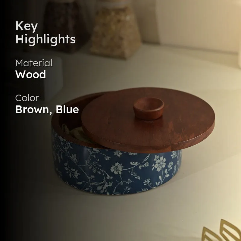 Indigo Vines Wood Roti Box media 2