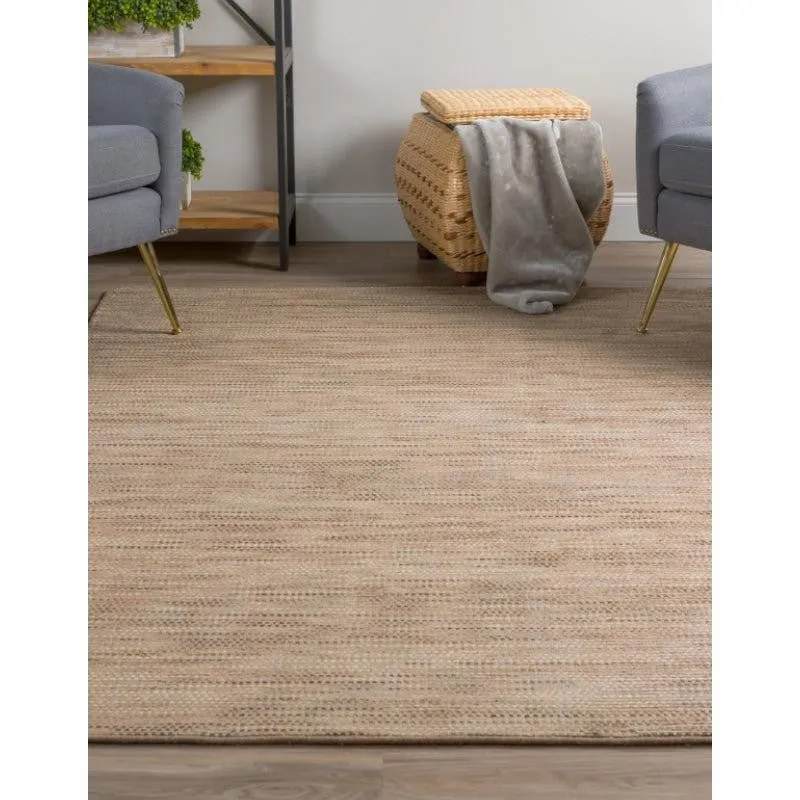 Lasumi Hand Woven Wool Rug - Soft Brown media 3