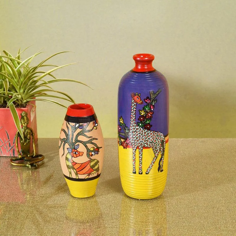 Indrasuta Terracotta Vase - Two Piece Set media 1